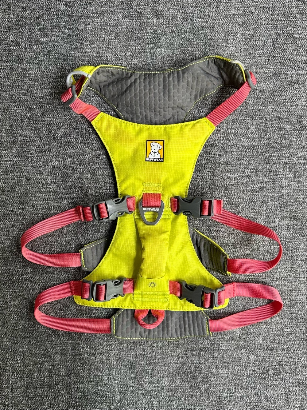 Ruffwear Flagline Dog Harness with Handle Lichen Green Pink XS